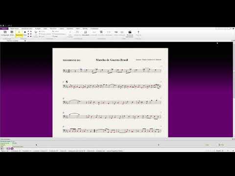 ADAPTAÇÃO PARA BANDA INICIANTE  MARCHA GUERRA BRASIL BOMBARDINO DO PARA ESTUDO