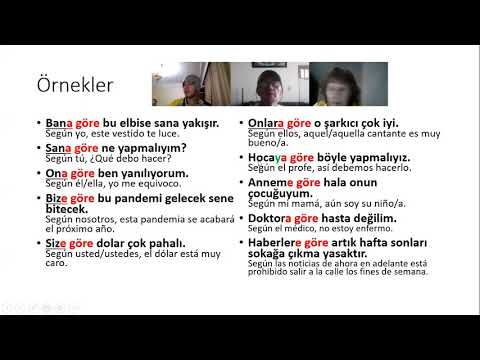 Repaso 33 - “-A göre” kalıbı ve “zamir + -cA” yapısı - Parte 1 de 2 - Turco básico A1-A2