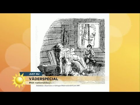 Anders Nylund gör en #tbt på nationaldagsvädret - Nyhetsmorgon (TV4)