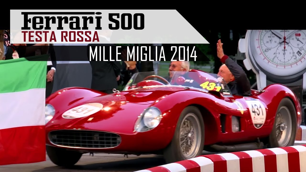 FERRARI 500 TRC - Testa Rossa - Testarossa TR Mille Miglia 2014 - Engine sound | SCC TV thumnail