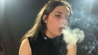 Young Sexy Heavy Smoker Explaining her Addiction