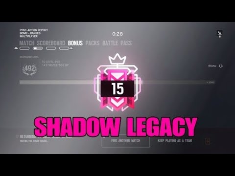Top 15 Champion in Shadow Legacy - Rainbow Six Siege - Ranked HighLights