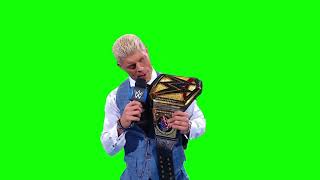 Cody Rhodes "what do we wanna talk about?" green screen
