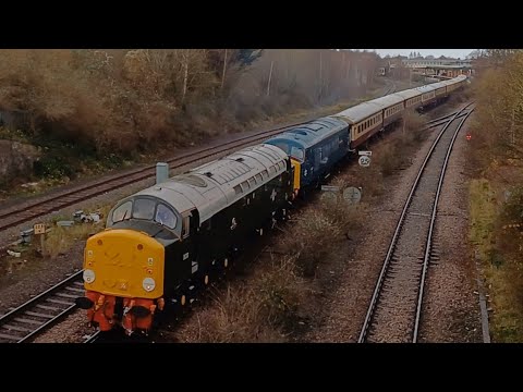 The (Christmas Cracker)in North Wales with the Class 40013 ANDANIA and 45118 The Royal ARTILLERYMAN