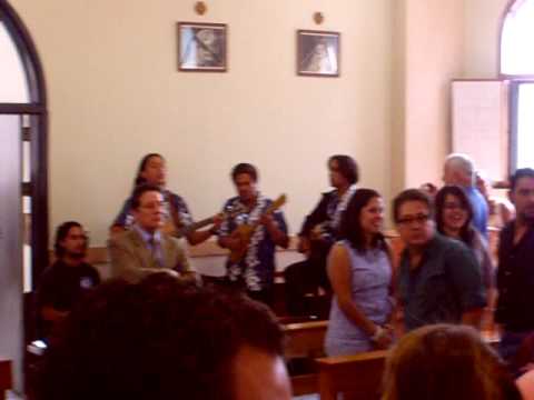 Musica Pascuense en misa del bautizo