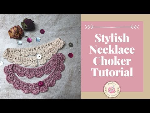 How To Crochet A Stylish Necklace Choker - Celeste Necklace