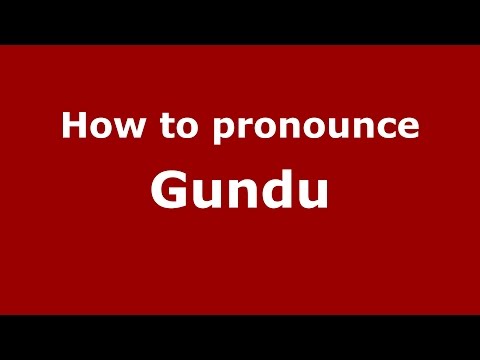 How to pronounce Gundu