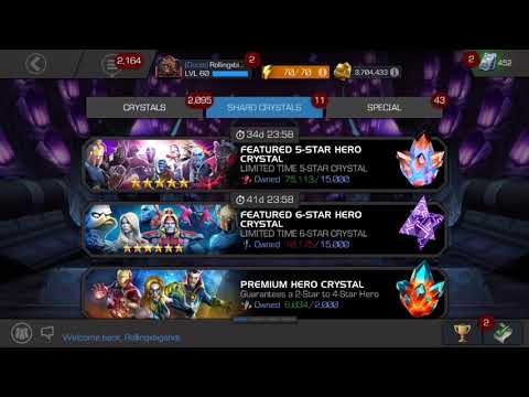 MCOC - 5x 5 Star Featured Crystal Opening!(Hunt for Ægon)