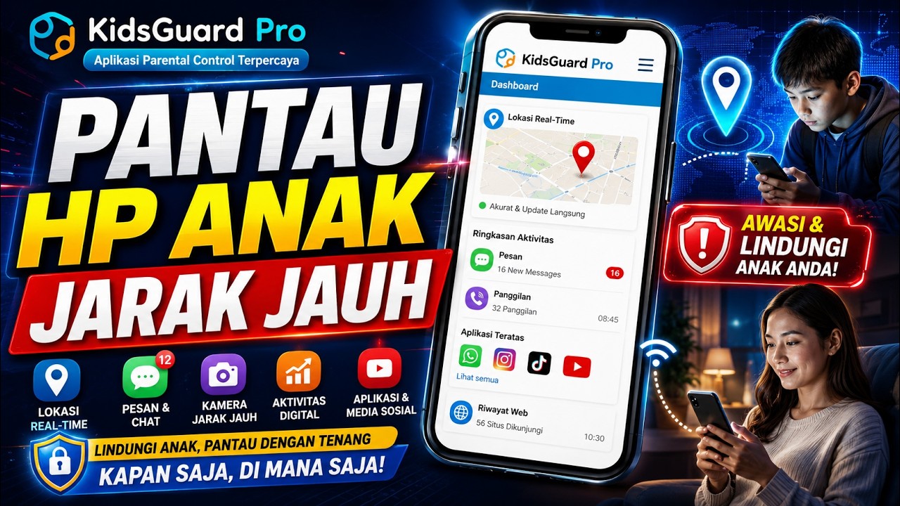 Cara Pantau HP Anak Jarak Jauh Dengan Mudah 2026 - KIDSGUARD PRO