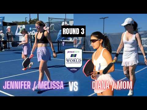 Can mom and I finally click? | 4.0 Women’s Doubles | PPA Worlds Championship | Round 3