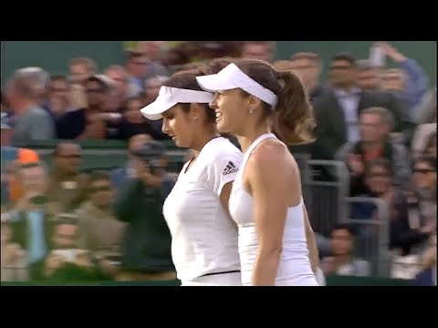 Martina Hingis/Sania Mirza vs. Anna-Lena Friedsam/Laura Siegemund Wimbledon 2016 R1 ❤️💙