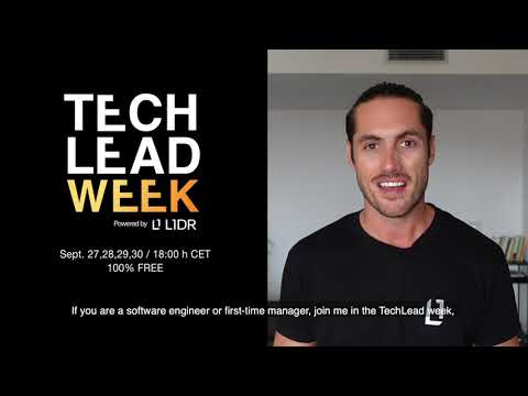 #TECHLEADweek by lidr.co | The free online training to become a leader in tech.