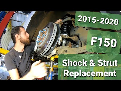 Ford F150 Front Strut and Rear Shock Replacement Falcon Shocks Leveling Kit Install
