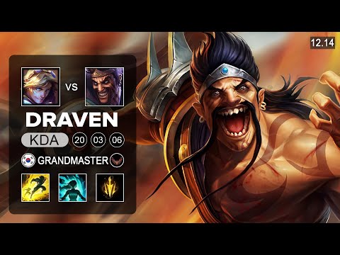 Draven vs Ezreal ADC - KR Grandmaster - Patch 12.14 Season 12
