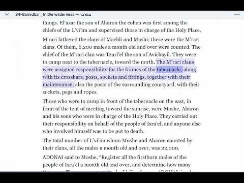 34 Bamidbar In the wilderness — במ