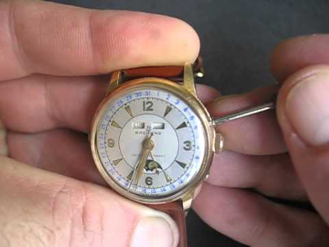 BREITLING MOONPHASE TRIPLE CALENDAR SETTINGS AT 6:30 hs