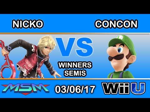 MSM 88 - FAD | Nicko (Shulk) Vs. SS | Mr. ConCon (Luigi) Winners Semis - Smash Wii U