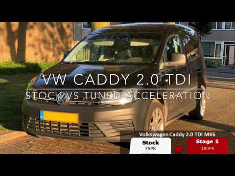 180HP VW CADDY 2.0TDI STOCK VS STAGE 1 TUNED ACCELERATION - BERKPeformance