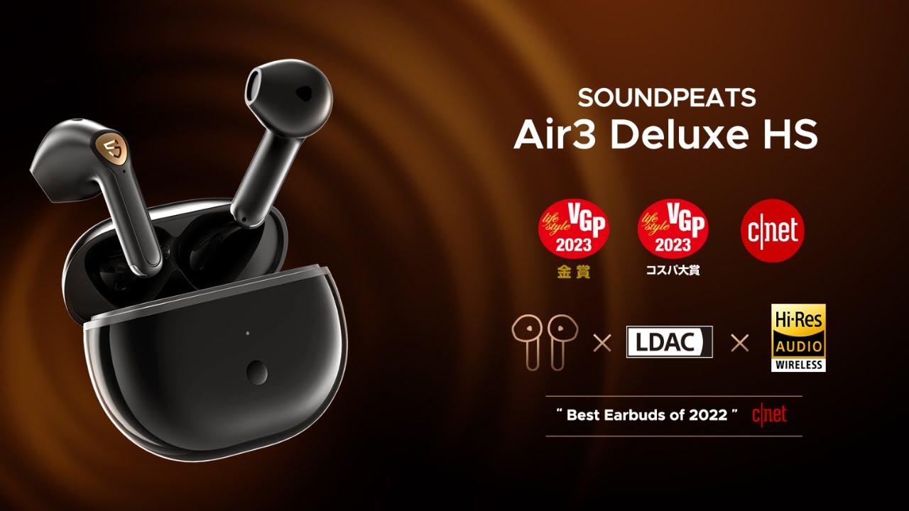 New Drop | SOUNDPEATS Air3 Deluxe HS | The World's First Hi-Res Certified Half In-Ear TWS Earbuds