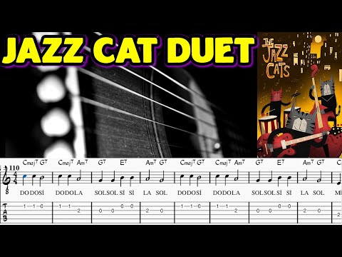 JAZZ CAT DUET GUITAR TAB+SCORE