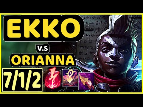 EKKO vs ORIANNA - 7/1/2 KDA MID GAMEPLAY - EUW Ranked DIAMOND