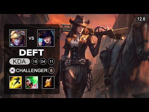 Deft Caitlyn vs Ezreal Ruler - KR Challenger - Patch 12.6 Season 12