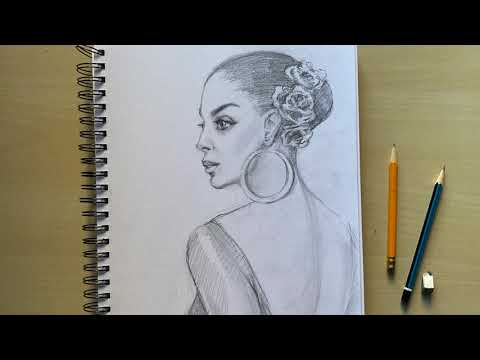 How to draw a portrait of flamenco dancer. Drawing together with Natalka Barvinok