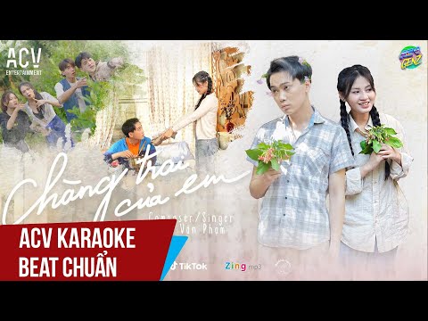 Karaoke | Chàng Trai Của Em - Duy Văn Phạm | Beat Tone Chuẩn