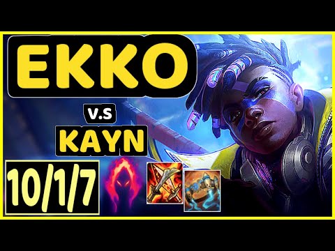 HY0G4 (EKKO) vs KAYN - 10/1/7 KDA JUNGLE CHALLENGER GAMEPLAY - BR