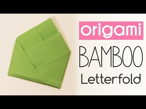 Easy Origami Bamboo Letterfold Tutorial - DIY - Paper Kawaii