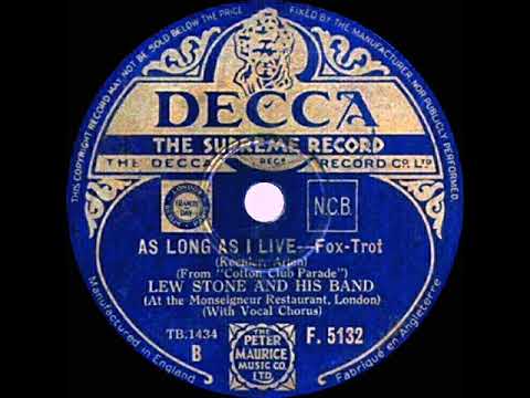 1934 Lew Stone - As Long As I Live (Al Bowlly, vocal)