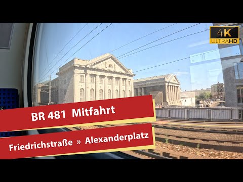 (4K) S7 Stadtbahn S-Bahn Berlin Friedrichstraße bis Alexanderplatz