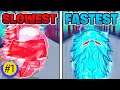 Slowest To FASTEST Fruit In Blox Fruits UPD 27 2
