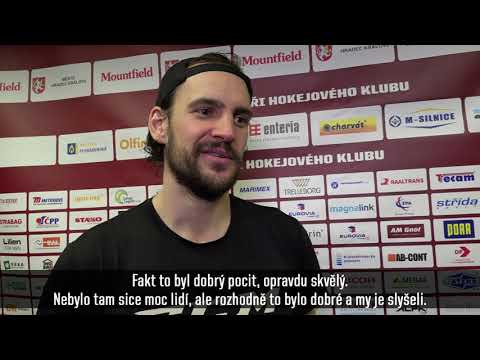 Jérémie Blain po utkání Mountfield HK vs. HC Verva Litvínov 3:1