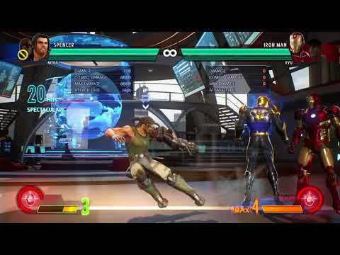 Marvel vs Capcom Infinite - Spencer/Nova Air grappel confirm and reset By Coach Steve