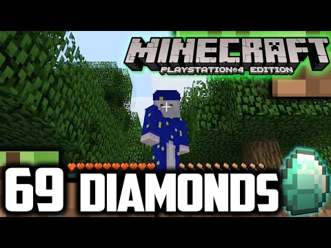EPIC BUILDS! | Minecraft PS4 Survival Gameplay Part 1 | Search for 69 Diamonds