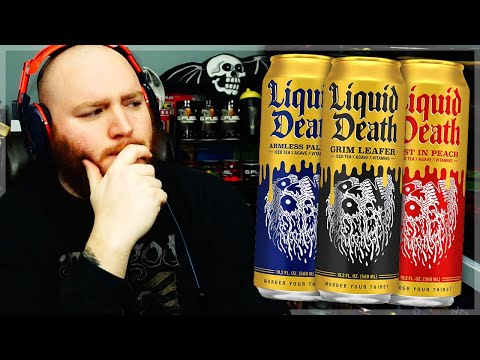 GRIM LEAFER / ARMLESS PALMER /REST IN PEACH - LIQUID DEATH ICED TEA REVIEW