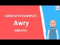 Awry | Meaning with examples | Learn English | My Word Book