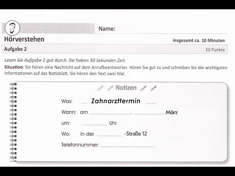 ÖSD A1 HÖRVERSTEHEN │ AUFGABE 2 │  BEISPIEL #24 │ LISTENING TASK │ PART 2