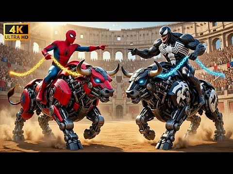 ⚔️Spider-Man 🆚️ Venom: The Magic Legendary Bulls Racing Championship | Epic Arena Battle 2026🔥