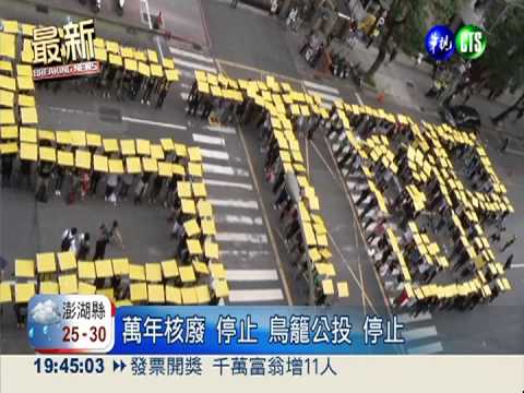 拒絕鳥籠公投! 廢核團體演行動劇