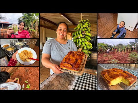 WORKING ALONE ON OUR FARM | THE COLD HAS ARRIVED HERE… BANANA CAKE + SPECIAL LUNCH ❤️