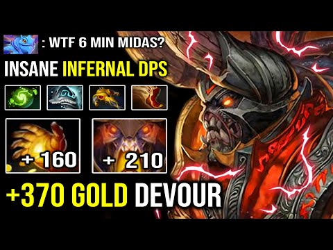 NEW BROKEN MID 6Min Midas Crazy Infernal DPS +370 Devour Gold Doom EZ Counter ALL 7.30c Dota 2