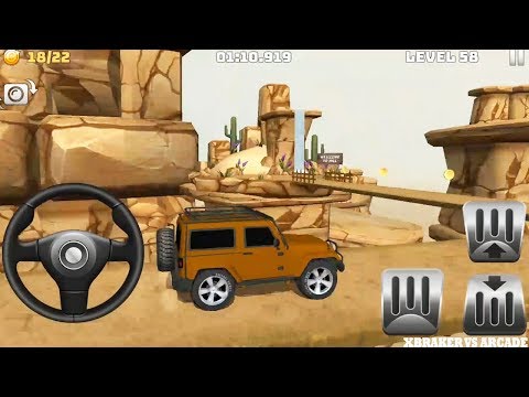 Mountain Climb 4x4: Impossible Stunts | Offroad Orange Jeep 4x4 Levels 50 to 58 - Android GamePlay