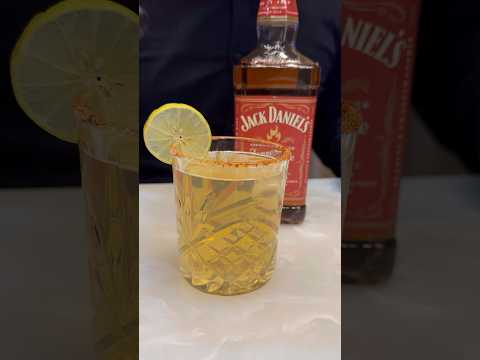 Jack Daniel's Fire Cocktail | Subscribe @iAlcoholic  #cocktail #whiskey #asmr #shorts