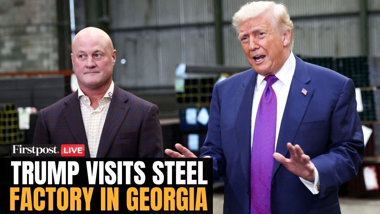 LIVE: Donald Trump Tours Georgia Steel Factory, Delivers Economic Remarks in Rome | Firstpost