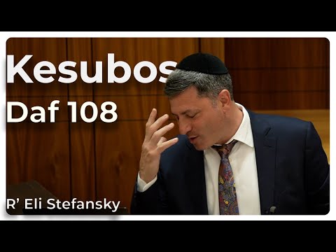Daf Yomi Kesubos Daf 108 by R’ Eli Stefansky
