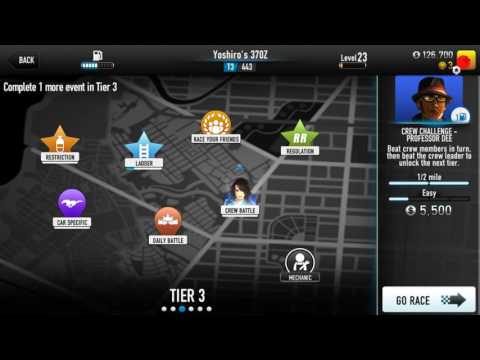 CSR Racing: Tier 3 Crew Battle #1: Professor Dee