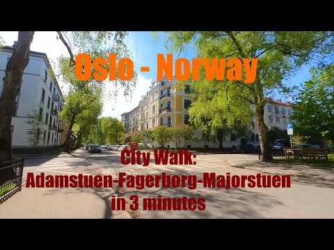 OSLO City walk: Adamstuen to Majorstuen in 3 MINUTES, May 2022