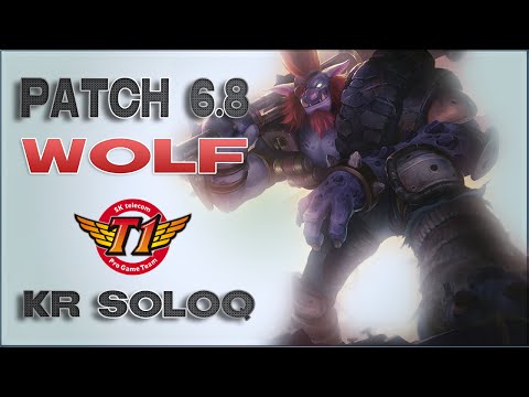 SKT T1 Wolf | Trundle Support | Patch 6.8 | KR SoloQ | Full game